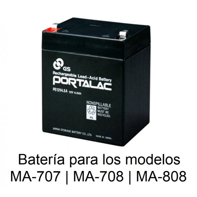 Batería MA-707, MA-708, MA-808