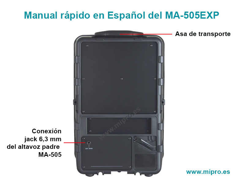 Mipro MA-505EXP Manual en Español de todas las instrucciones de funcionamiento